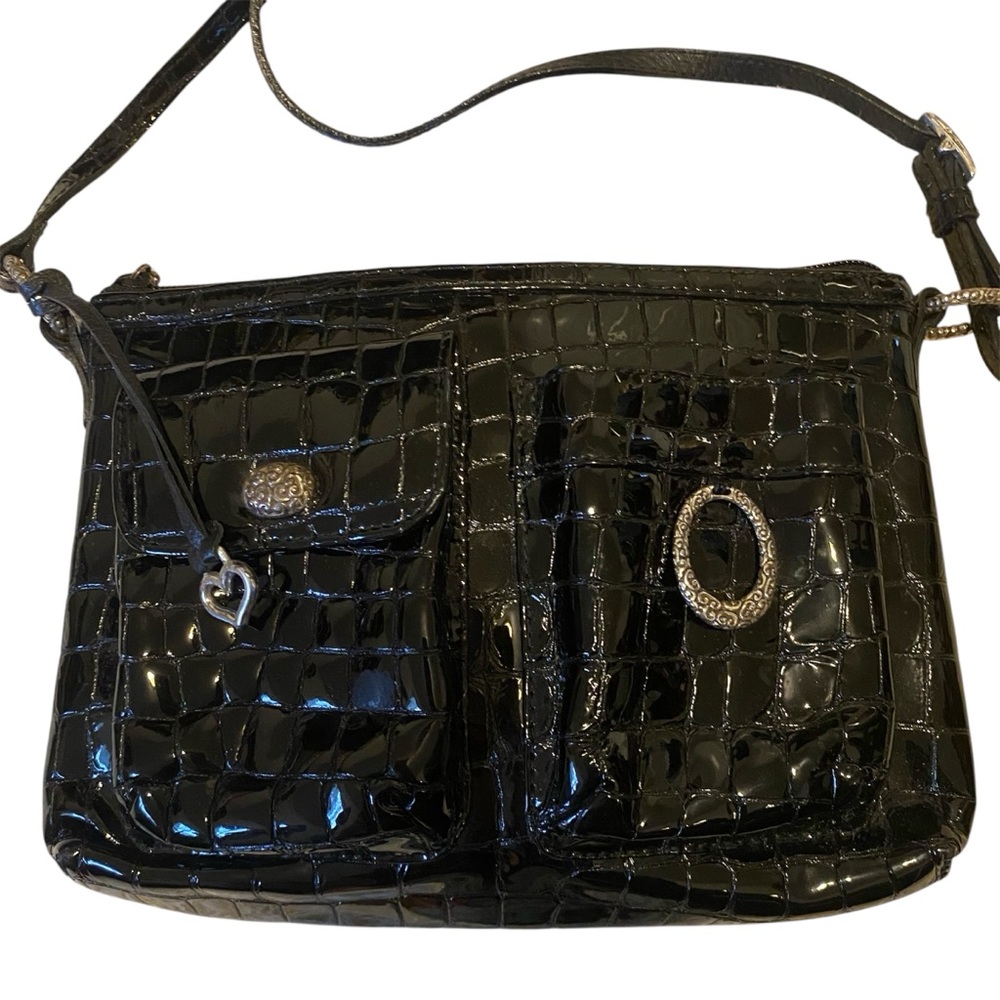 Brighton Crossbody Alligator Embossed Leather Vintage